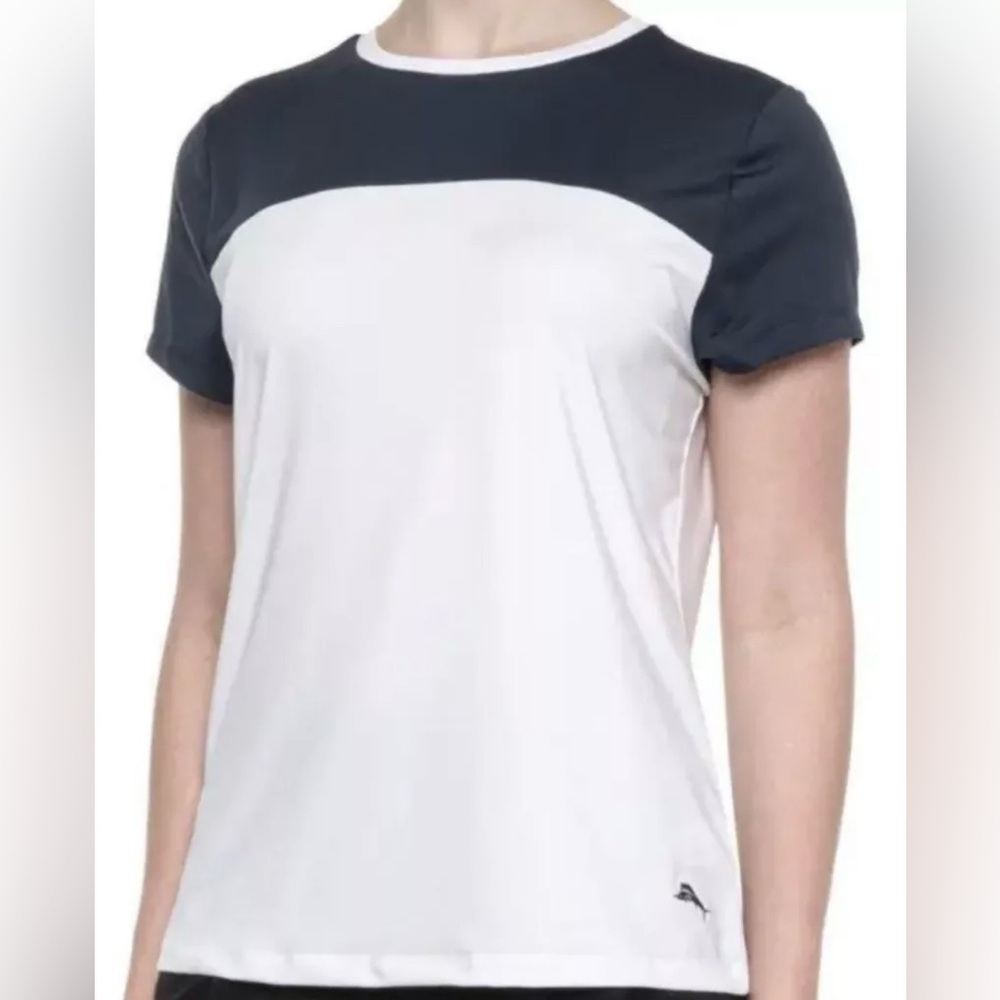 Tommy Bahama Womens Quick Dry Navy White Golf Tennis Top Tee UPF 50 Size M - NWT